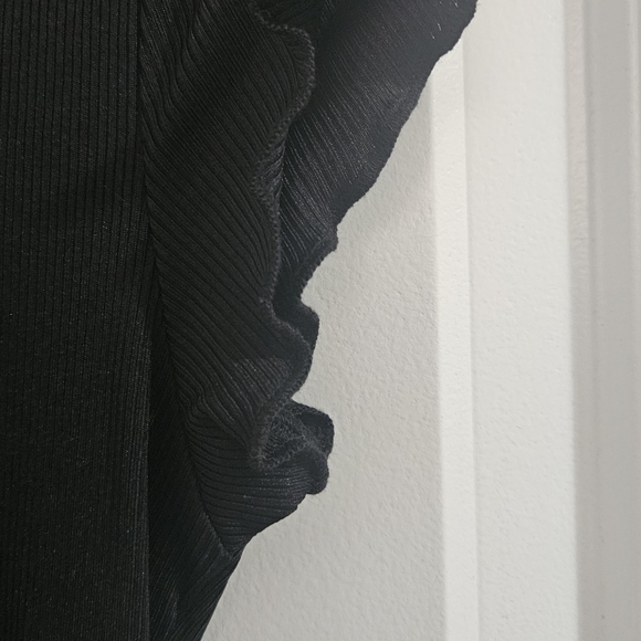 Cider Solid Lettuce Trim Short Dress - Picture 9 of 15